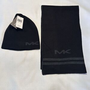 Michael Kors Beanie Mens Black Scarf